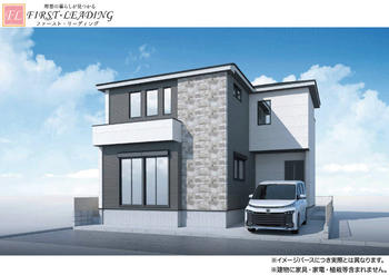 外観 : 窓から取りこまれた柔らかな光が交錯する住宅　この場所で紡がれる未来はきっとステキなものに※植栽、車は価格に含まれません。 | 川越市旭町6期の家(川越市&nbsp;新築一戸建て)