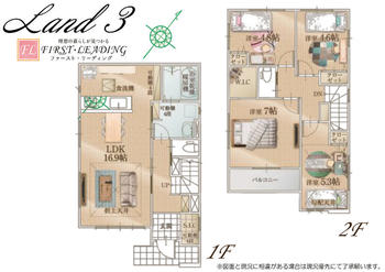 間取図 : ※間取り・仕様詳細につきましてはお気軽にファースト・リーディングまでお電話下さい! 間取図 : ※間取り・仕様詳細につきましてはお気軽にファースト・リーディングまでお電話下さい! | 三芳町藤久保13期の家 全5邸 3号棟(入間郡 三芳町 新築一戸建て)