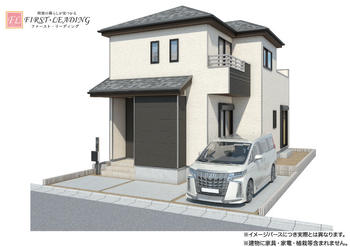外観 : 窓から取りこまれた柔らかな光が交錯する住宅　この場所で紡がれる未来はきっとステキなものに※植栽、車は価格に含まれません。 | 川越市南田島の家(川越市&nbsp;新築一戸建て)